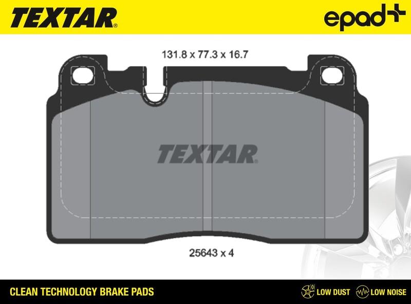 Textar 2564305CP - Komplet Pločica, disk-kočnica www.molydon.hr