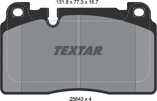 Textar 2564305 - Komplet Pločica, disk-kočnica www.molydon.hr