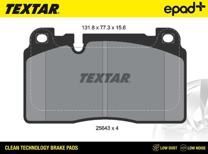 Textar 2564302CP - Komplet Pločica, disk-kočnica www.molydon.hr