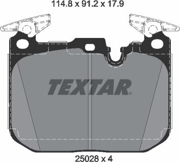 Textar 2502805 - Komplet Pločica, disk-kočnica www.molydon.hr