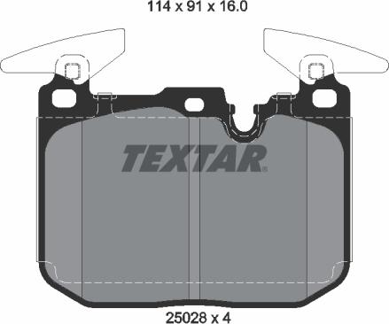 Textar 2502807 - Komplet Pločica, disk-kočnica www.molydon.hr