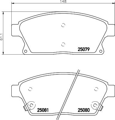 Textar 2507901 - Komplet Pločica, disk-kočnica www.molydon.hr