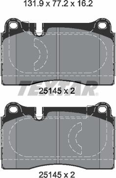 Textar 2514501 - Komplet Pločica, disk-kočnica www.molydon.hr