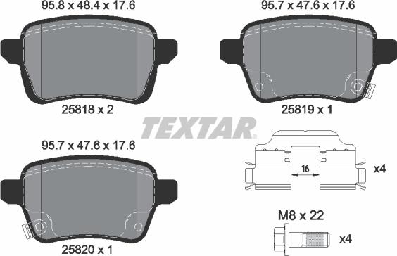 Textar 2581802 - Komplet Pločica, disk-kočnica www.molydon.hr