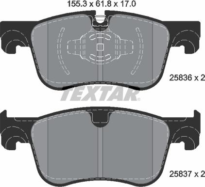 Textar 2583601 - Komplet Pločica, disk-kočnica www.molydon.hr