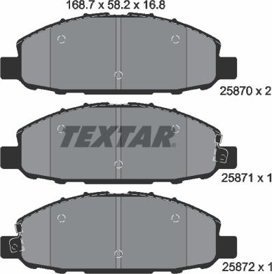 Textar 2587001 - Komplet Pločica, disk-kočnica www.molydon.hr