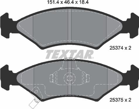 Textar 2537401 - Komplet Pločica, disk-kočnica www.molydon.hr