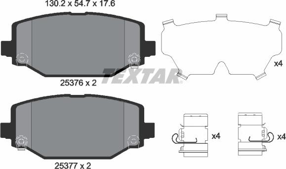 Textar 2537601 - Komplet Pločica, disk-kočnica www.molydon.hr