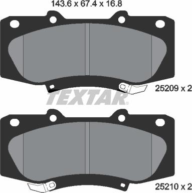 Textar 2520901 - Komplet Pločica, disk-kočnica www.molydon.hr