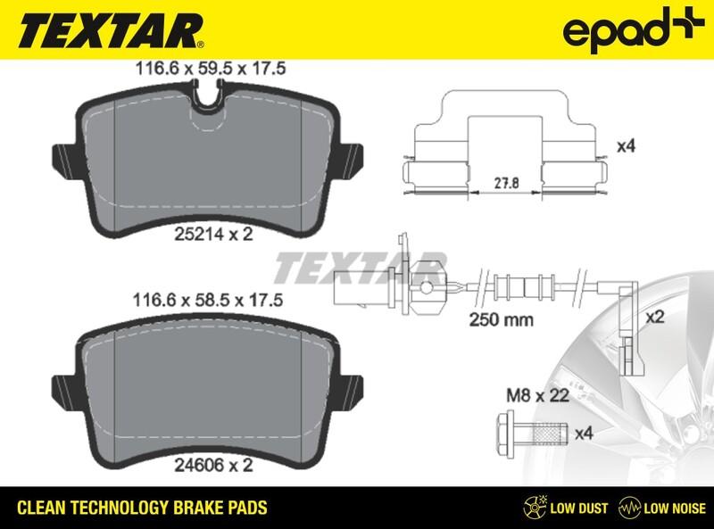 Textar 2521404CP - Komplet Pločica, disk-kočnica www.molydon.hr