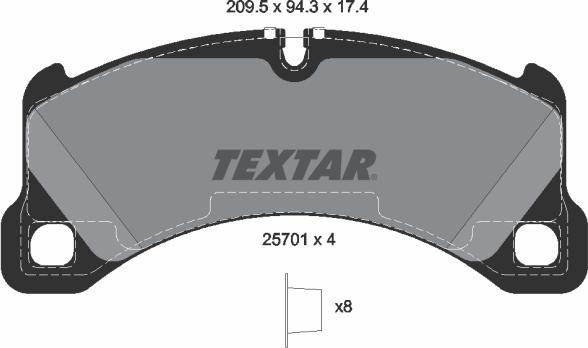 Textar 2570101 - Komplet Pločica, disk-kočnica www.molydon.hr