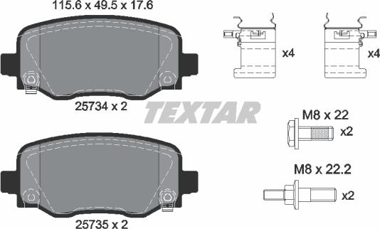 Textar 2573401 - Komplet Pločica, disk-kočnica www.molydon.hr