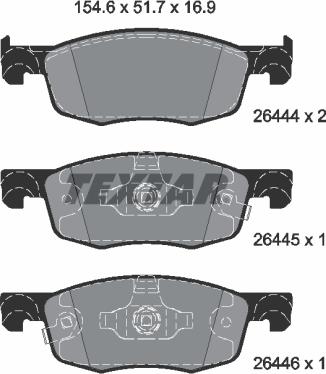 Textar 2644401 - Komplet Pločica, disk-kočnica www.molydon.hr