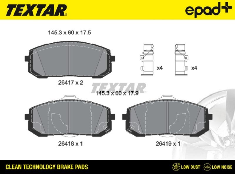 Textar 2641701CP - Komplet Pločica, disk-kočnica www.molydon.hr