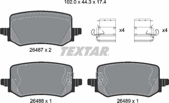 Textar 2648701 - Komplet Pločica, disk-kočnica www.molydon.hr