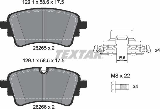 Textar 2626503 - Komplet Pločica, disk-kočnica www.molydon.hr