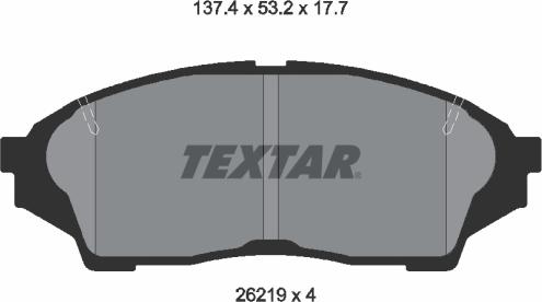 Textar 2621901 - Komplet Pločica, disk-kočnica www.molydon.hr