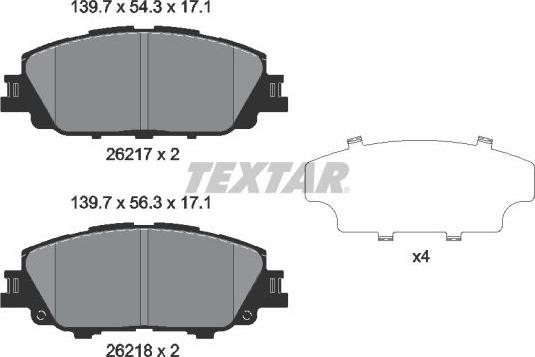 Textar 2621701 - Komplet Pločica, disk-kočnica www.molydon.hr