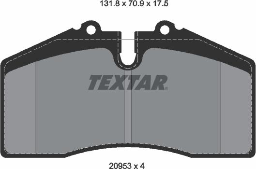 Textar 2095310 - Komplet Pločica, disk-kočnica www.molydon.hr