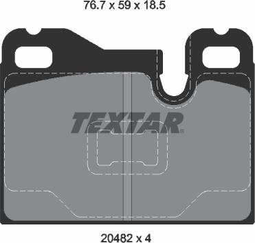 Textar 2048201 - Komplet Pločica, disk-kočnica www.molydon.hr