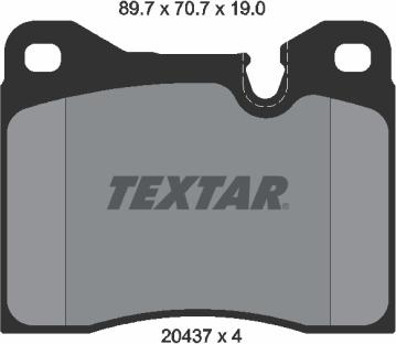 Textar 2043702 - Komplet Pločica, disk-kočnica www.molydon.hr