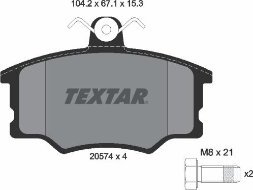 Textar 2057401 - Komplet Pločica, disk-kočnica www.molydon.hr