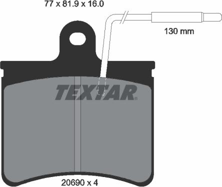 Textar 2069001 - Komplet Pločica, disk-kočnica www.molydon.hr