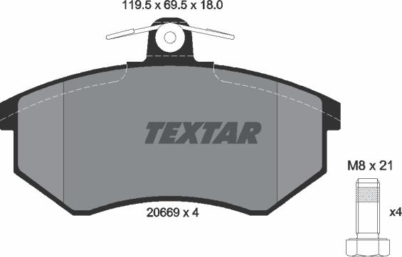 Textar 2066928 - Komplet Pločica, disk-kočnica www.molydon.hr