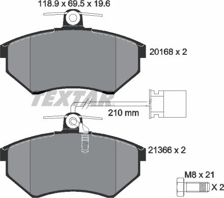 Textar 2016805 - Komplet Pločica, disk-kočnica www.molydon.hr