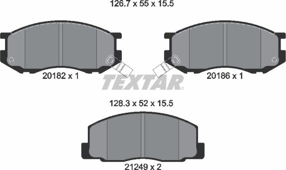 Textar 2018201 - Komplet Pločica, disk-kočnica www.molydon.hr