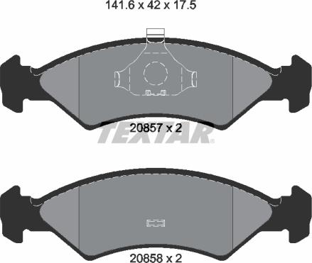 Textar 2085702 - Komplet Pločica, disk-kočnica www.molydon.hr