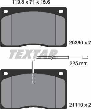 Textar 2038002 - Komplet Pločica, disk-kočnica www.molydon.hr