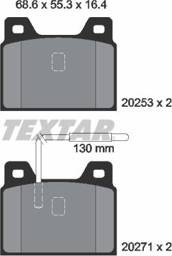 Textar 2025301 - Komplet Pločica, disk-kočnica www.molydon.hr