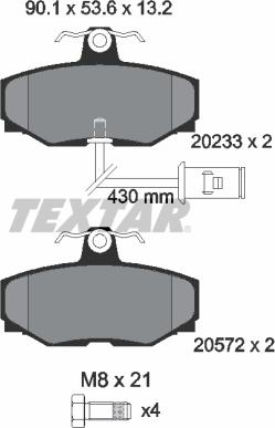 Textar 2023301 - Komplet Pločica, disk-kočnica www.molydon.hr