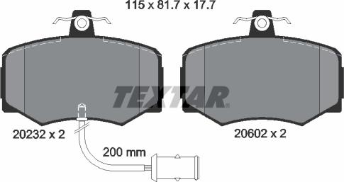 Textar 2023201 - Komplet Pločica, disk-kočnica www.molydon.hr