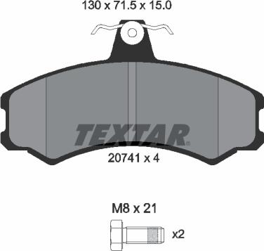 Textar 2074105 - Komplet Pločica, disk-kočnica www.molydon.hr