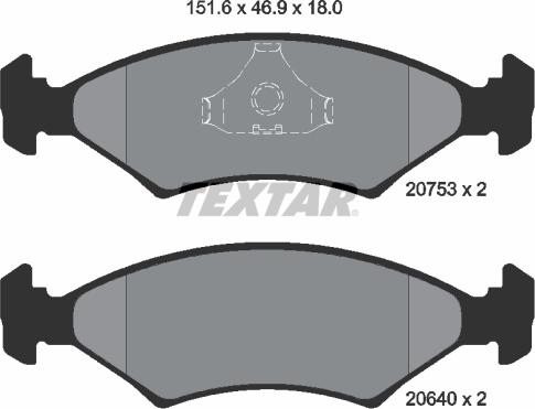 Textar 2075303 - Komplet Pločica, disk-kočnica www.molydon.hr