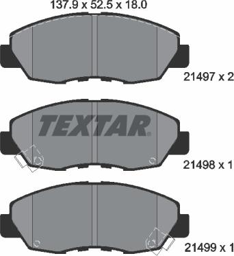 Textar 2149701 - Komplet Pločica, disk-kočnica www.molydon.hr