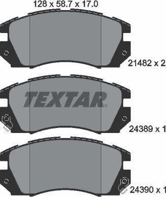 Textar 2148202 - Komplet Pločica, disk-kočnica www.molydon.hr