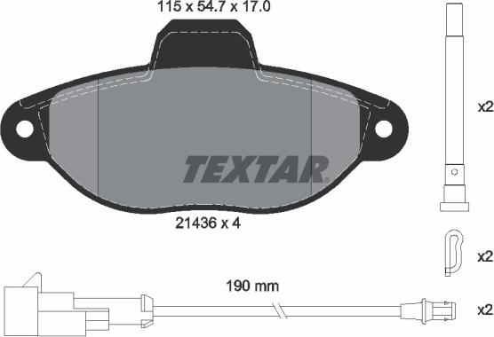 Textar 2143609 - Komplet Pločica, disk-kočnica www.molydon.hr