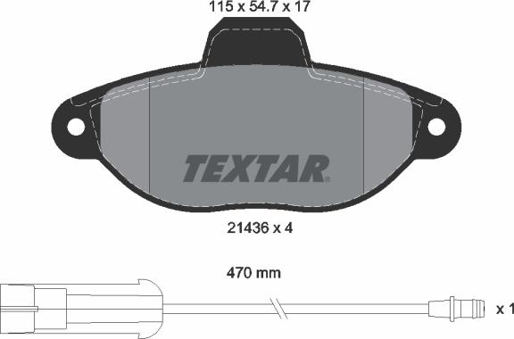 Textar 2143603 - Komplet Pločica, disk-kočnica www.molydon.hr