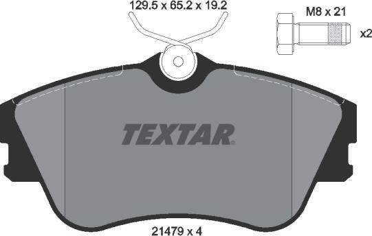 Textar 2147902 - Komplet Pločica, disk-kočnica www.molydon.hr