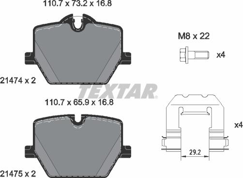 Textar 2147401 - Komplet Pločica, disk-kočnica www.molydon.hr