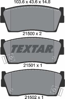 Textar 2150001 - Komplet Pločica, disk-kočnica www.molydon.hr