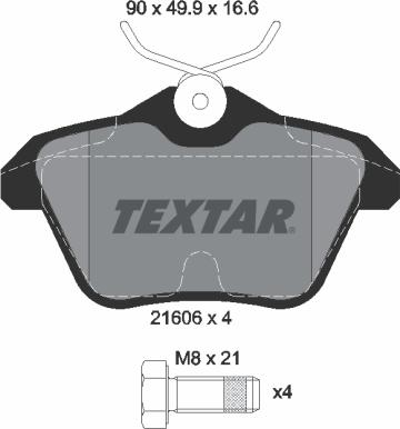 Textar 2160601 - Komplet Pločica, disk-kočnica www.molydon.hr