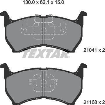 Textar 2104102 - Komplet Pločica, disk-kočnica www.molydon.hr