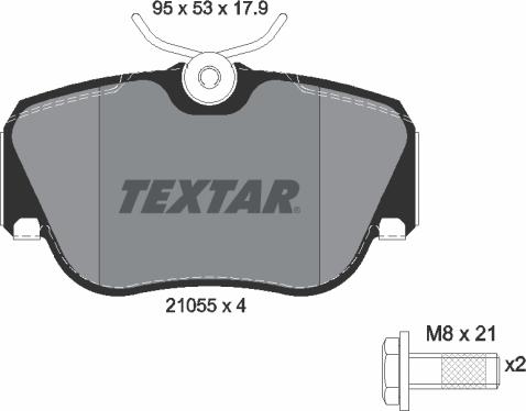 Textar 2105503 - Komplet Pločica, disk-kočnica www.molydon.hr