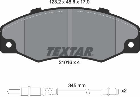 Textar 2101602 - Komplet Pločica, disk-kočnica www.molydon.hr