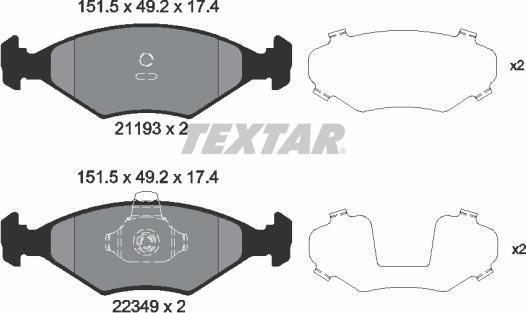 Textar 2119303 - Komplet Pločica, disk-kočnica www.molydon.hr