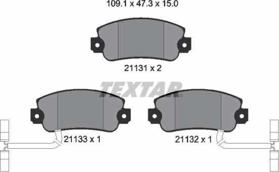 Textar 2113103 - Komplet Pločica, disk-kočnica www.molydon.hr